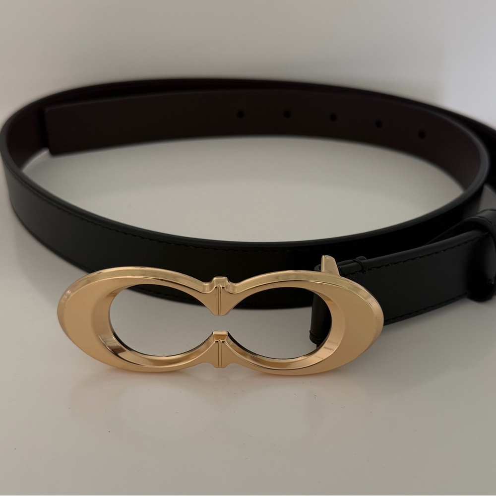 Coach Black Belt with Gold Buckle